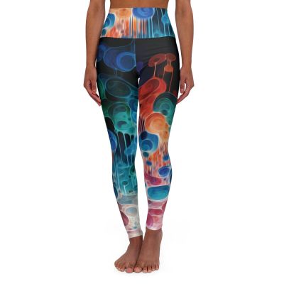 Colorful High Waisted Yoga Leggings, Fitness Leggings, Activewear, Workout